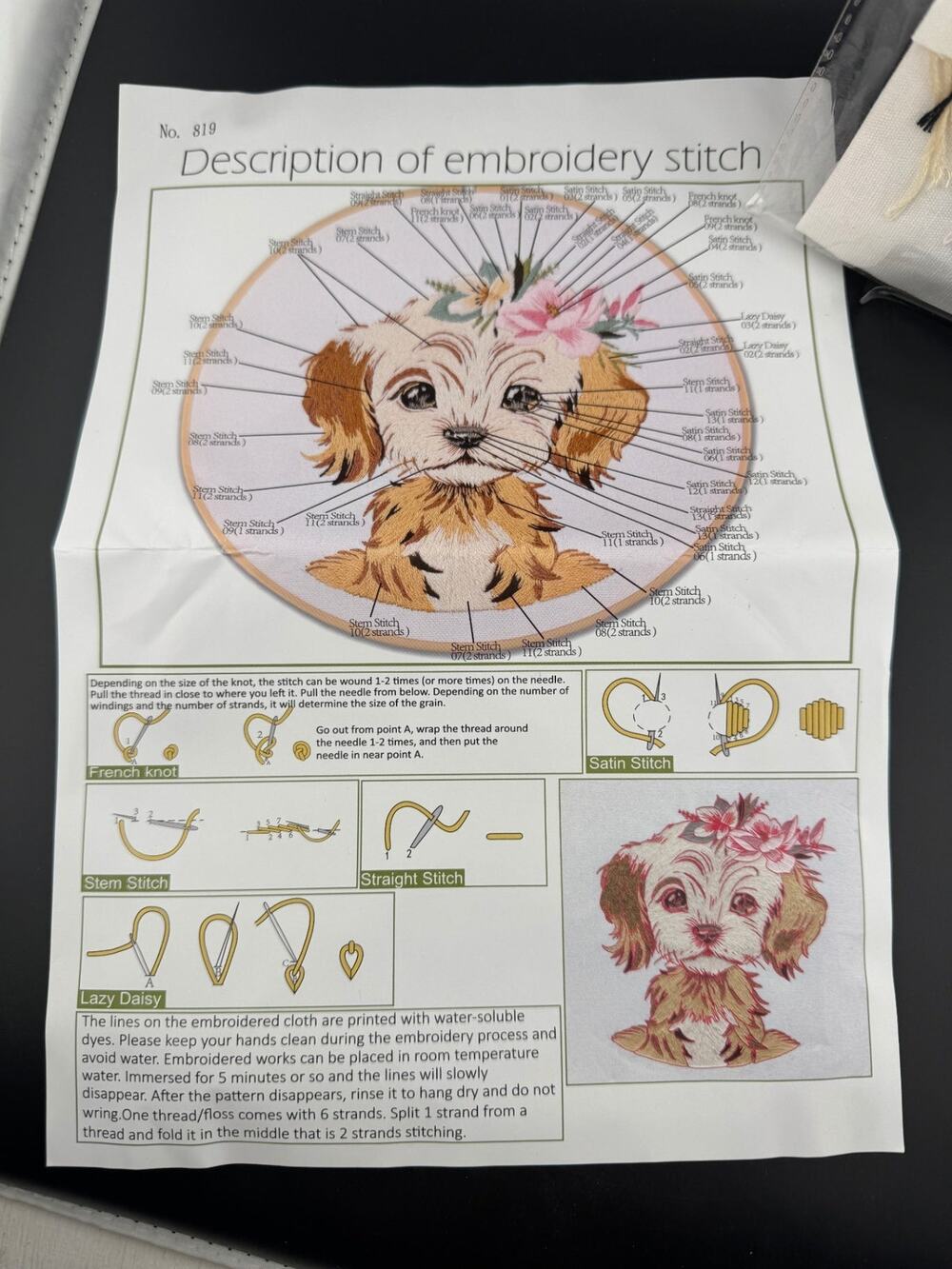 New Embroidery Kit - Cocker Spaniel Dog, No. 819